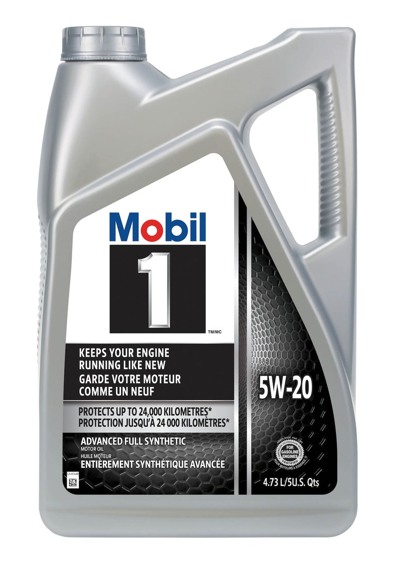 Mobil 1 5W20 Synthetic Engine/Motor Oil Set, 4.73-L + 1-L C8
