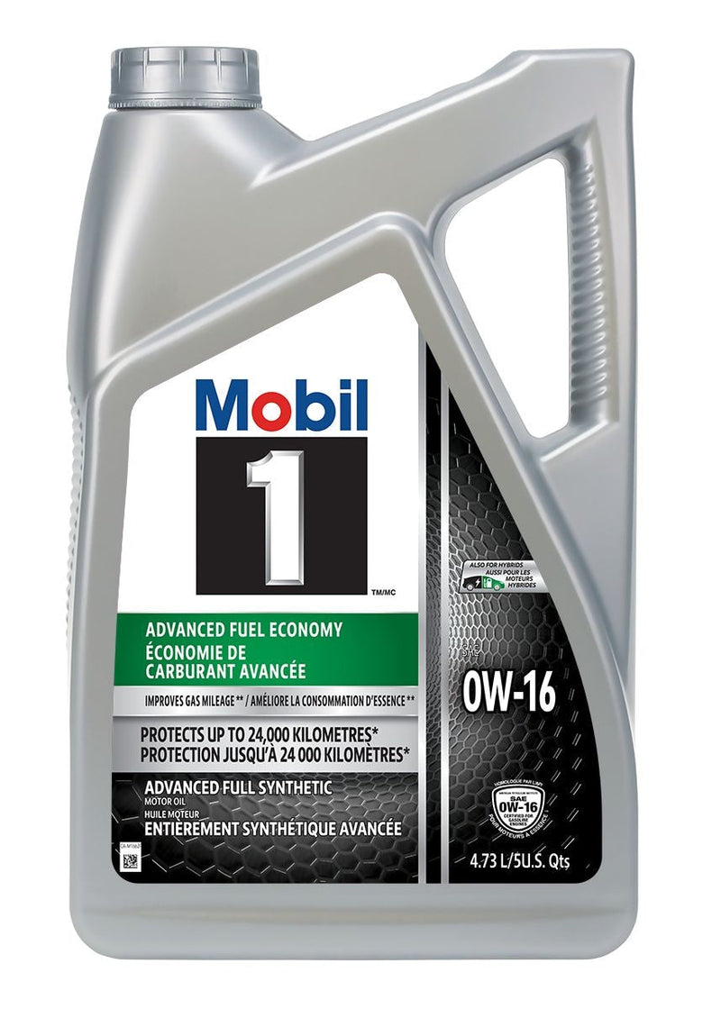 Mobil 1 Advanced Fuel Economy 0W16 Synthetic Engine/Motor Oil, 4.73-L J7