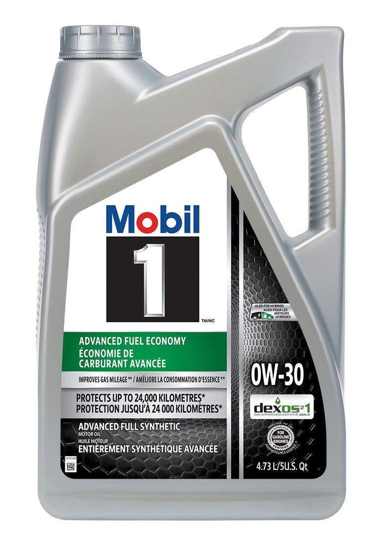 Mobil 1 Advanced Fuel Economy 0W30 Synthetic Engine/Motor Oil, 4.73-L M9