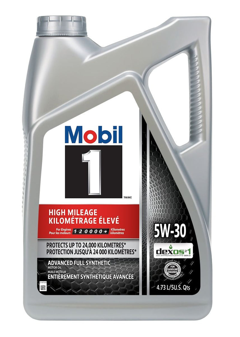 Mobil 1 High Mileage 5W30 Synthetic Engine/Motor Oil, 4.73-L V9