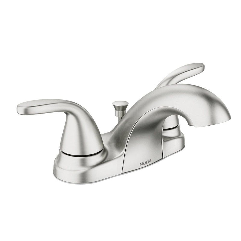 Moen Adler Double Handle Bathroom Faucet, Spot Resist Brushed Nickel H1