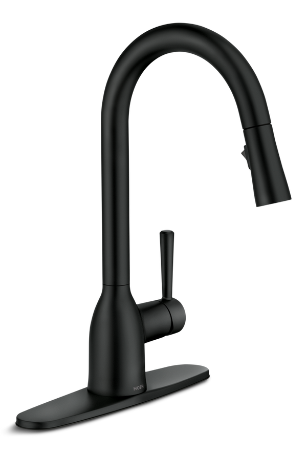 Moen Adler Single Handle Pull-Down Kitchen Faucet, Matte Black K0