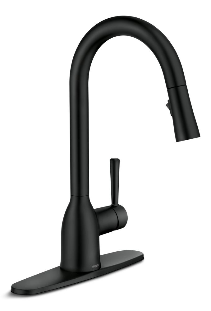 Moen Adler Single Handle Pull-Down Kitchen Faucet, Matte Black K0