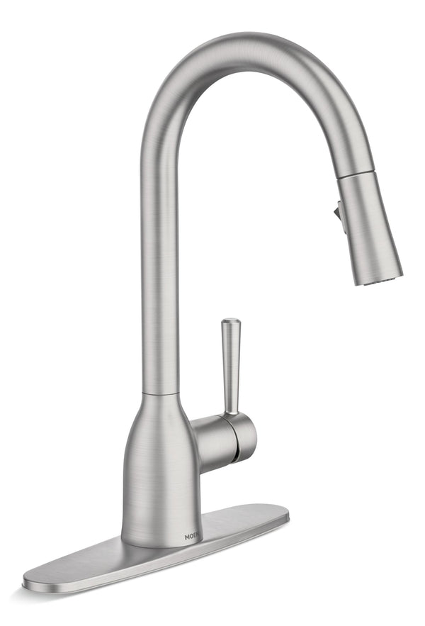 Moen Adler Single Handle Pulldown Kitchen Faucet, Spot Resist Stainless V3