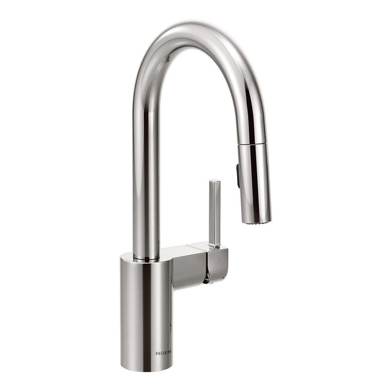 Moen Align Single Handle High Arc Pull Down Sprayer Kitchen Faucet with Power Clean, Chrome C4