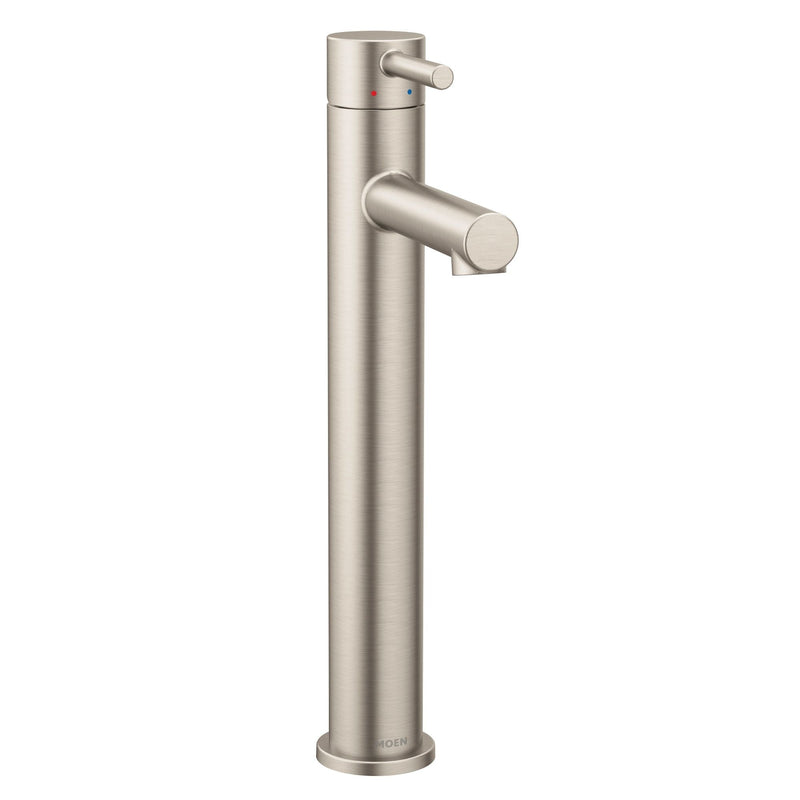 Moen Align Single Handle High Arc Single Hole Bathroom Sink Faucet, WaterSense Certified, Brushed Nickel E3