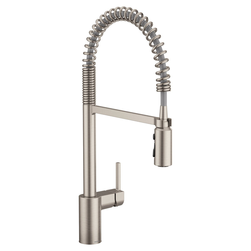 Moen Align Single Handle Pre-Rinse Pull Down Spot-Resist Kitchen Faucet, Stainless Steel A9