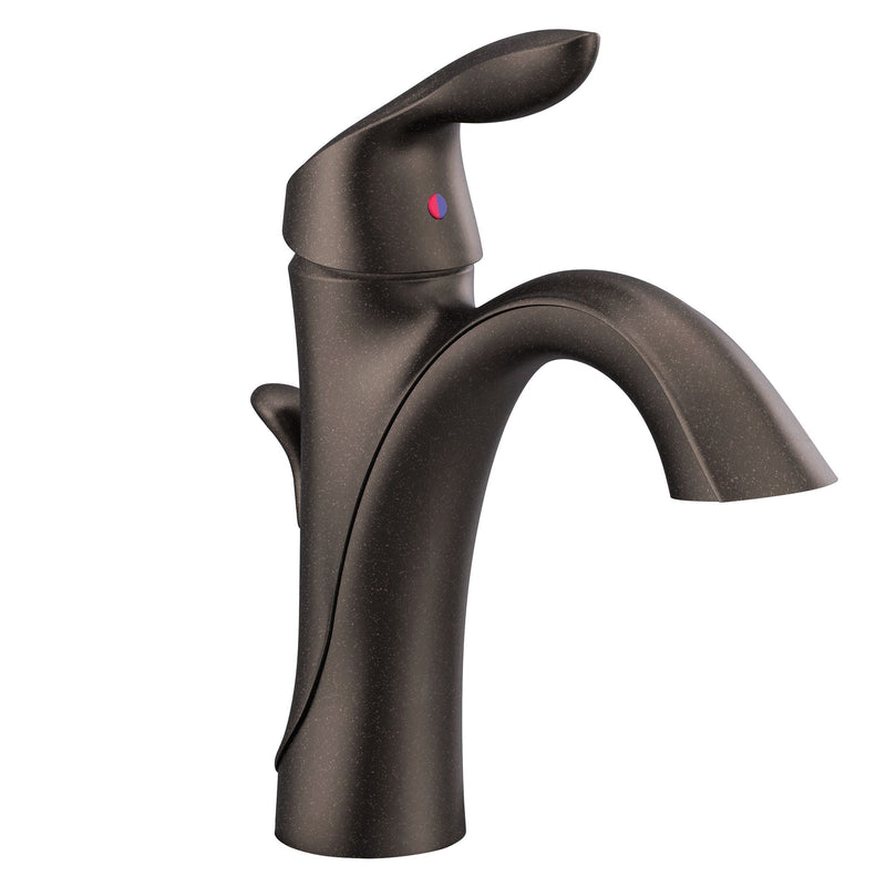 Moen Align Single Handle Single Hole Bathroom Sink Faucet, Rubbed Bronze R7