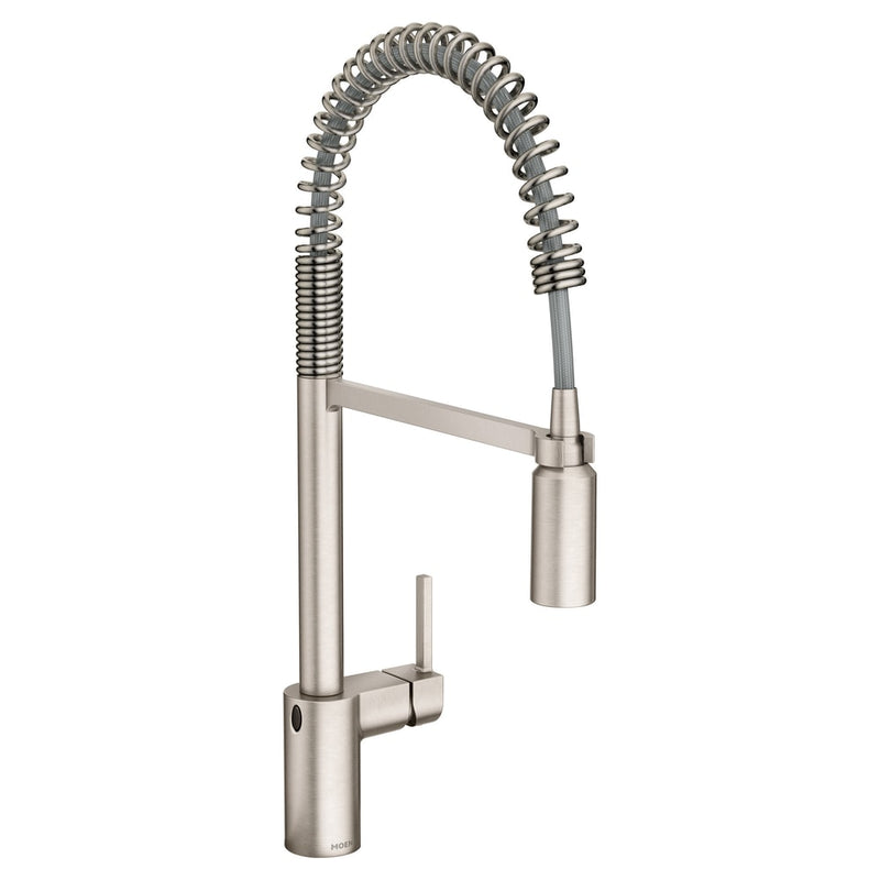 Moen Align Single Handle Touchless Pull Down Sprayer Kitchen Faucet with MotionSense, Stainless Steel U0