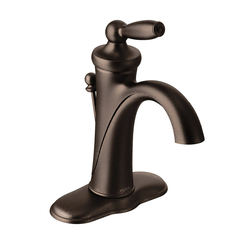 Moen Brantford Single Handle High Arc Single Hole Bathroom Sink Faucet, WaterSense Certified, Oil Rubbed Bronze T9