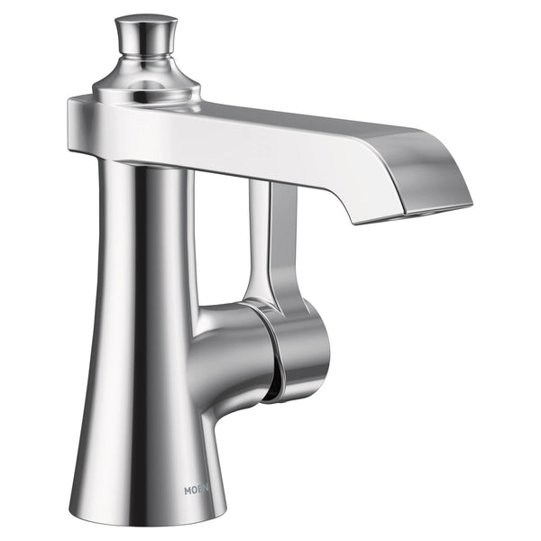 Moen Flara Single Handle Single Hole Bathroom Sink Faucet, Chrome S0