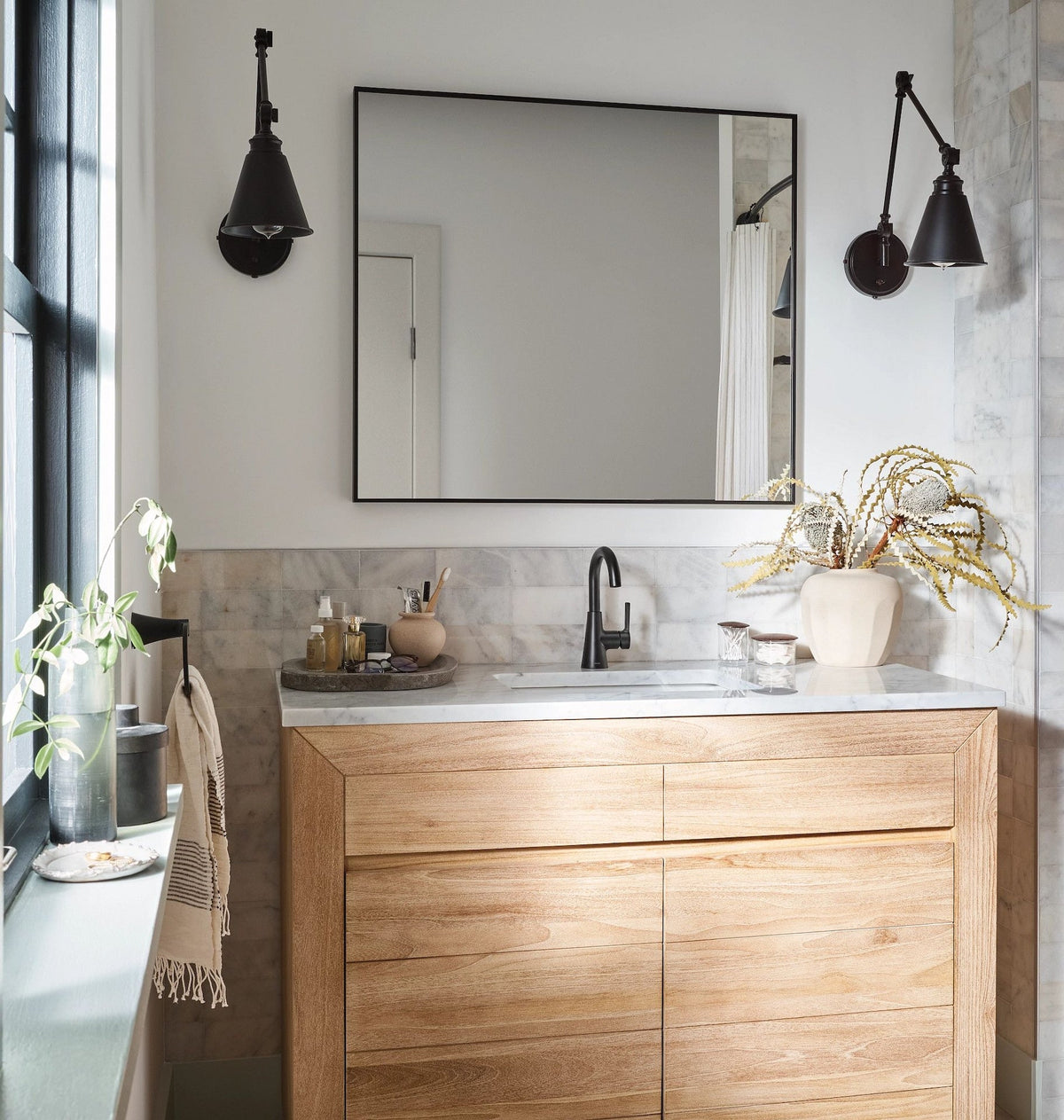 Moen Mikah Single Handle Bathroom Faucet, Matte Black