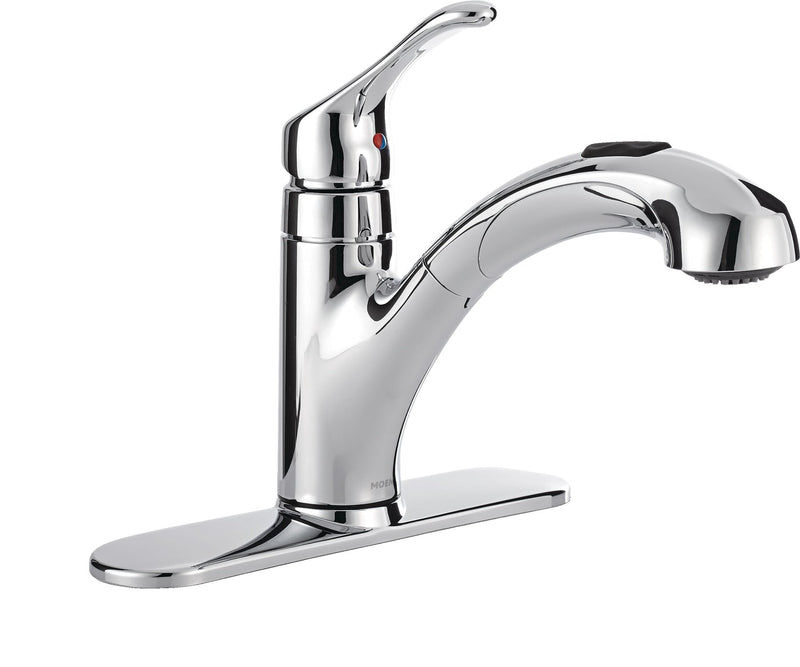 Moen Renzo Single-Handle Pull-Out Kitchen Faucet, Chrome Q2