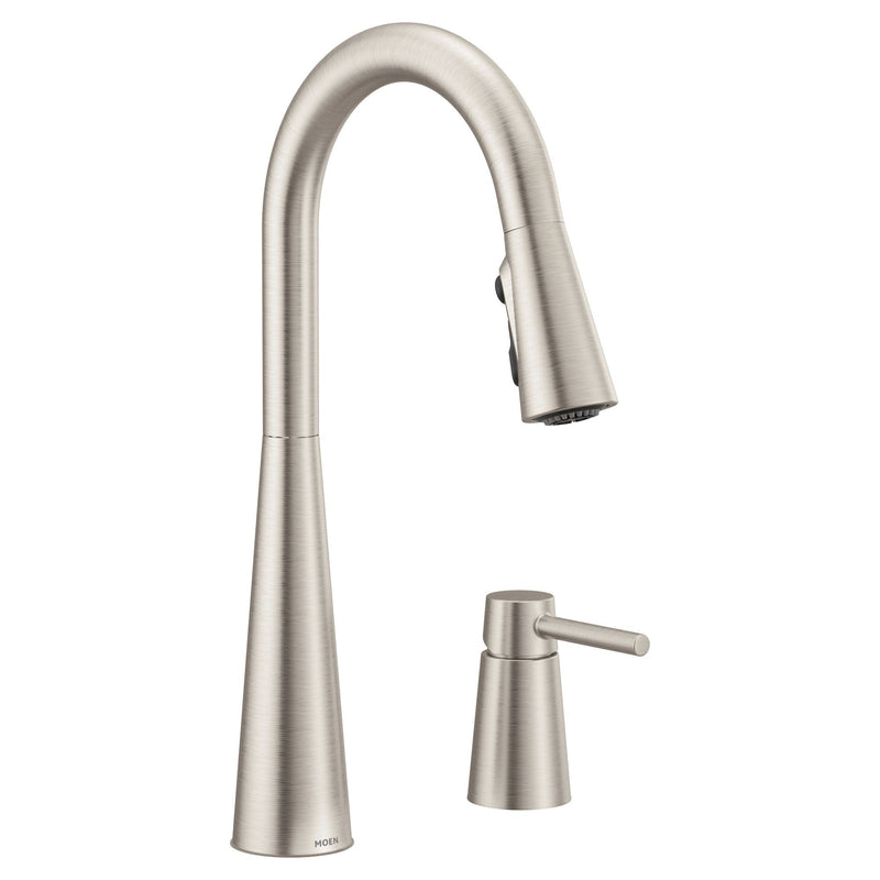 Moen Single Handle High Arc Kitchen Faucet with In-Deck Handle, Stainless Steel G7