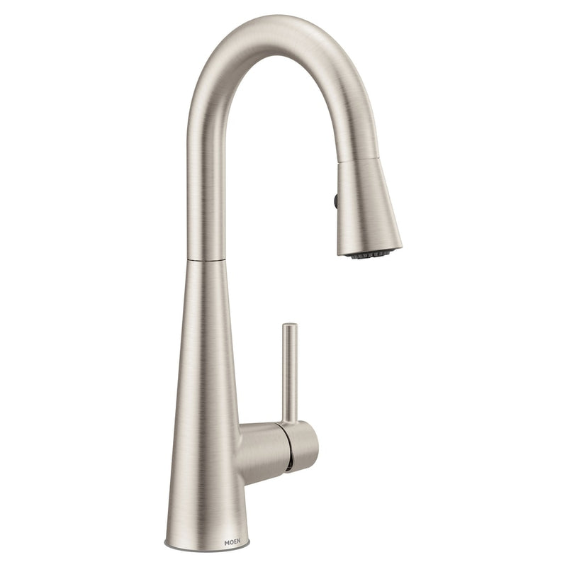 Moen Sleek Single Handle High Arc Pull Down Spot-Resist Kitchen Faucet, Stainless Steel S6