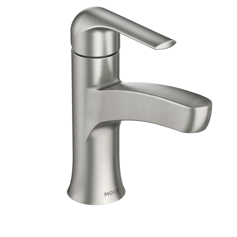 Moen Tilson Single-Handle Brushed Nickel Bathroom Lavatory/Bathroom Sink Faucet with Spot Resist Z6