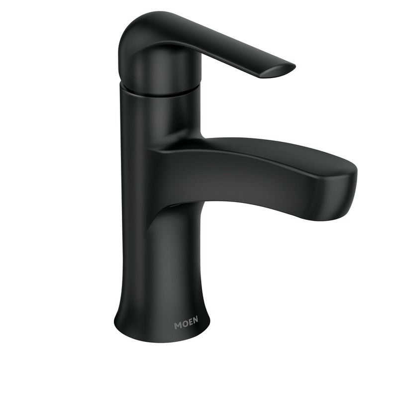Moen Tilson Single-Handle Matte Black Bathroom Lavatory/Bathroom Sink Faucet G9