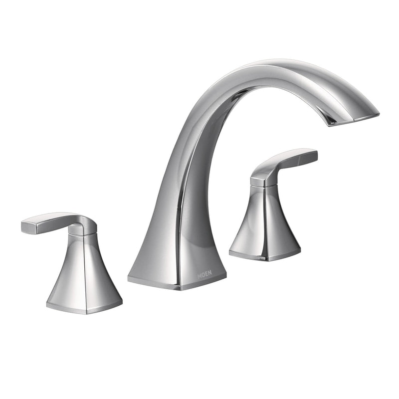 Moen Voss 2-Handle Deck Mount Roman Tub Faucet Trim Kit, Valve Required, Chrome T4