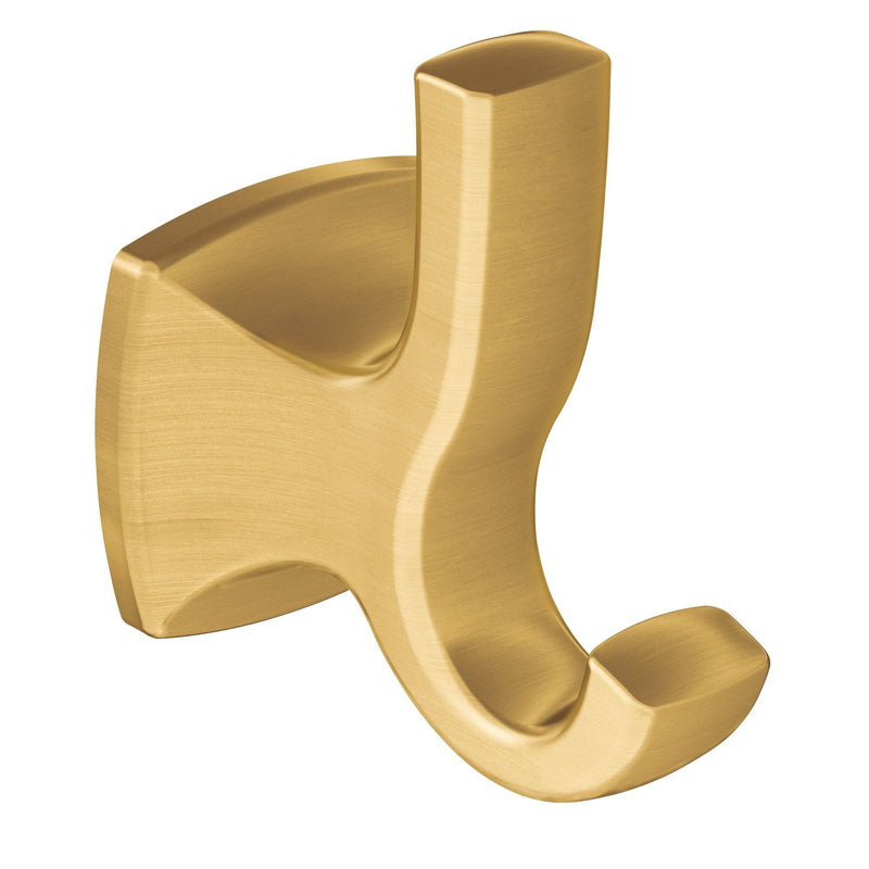 Moen Voss Double Robe Hook, Brushed Gold J3