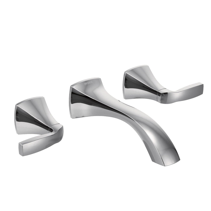 Moen Voss Two-Handle Wall Mount Bathroom Faucet Trim Kit (Valve Required), Chrome Q1