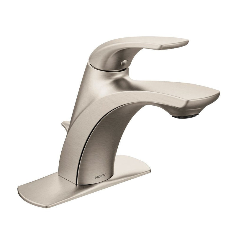 Moen Zarina Single Handle Bathroom Faucet, Spot Resist Brushed Nickel D3