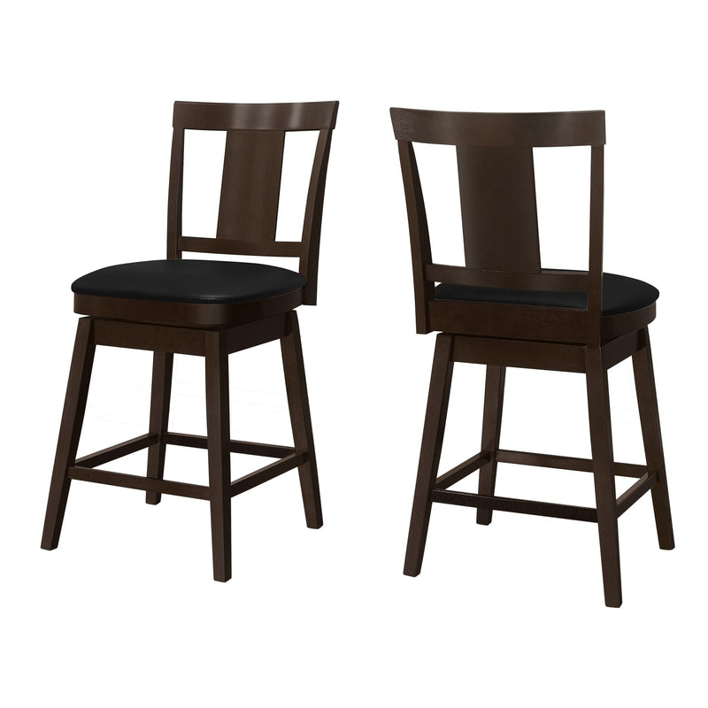 Monarch Specialities Panel Swivel Barstool Set, 39-in, 2-pc O9