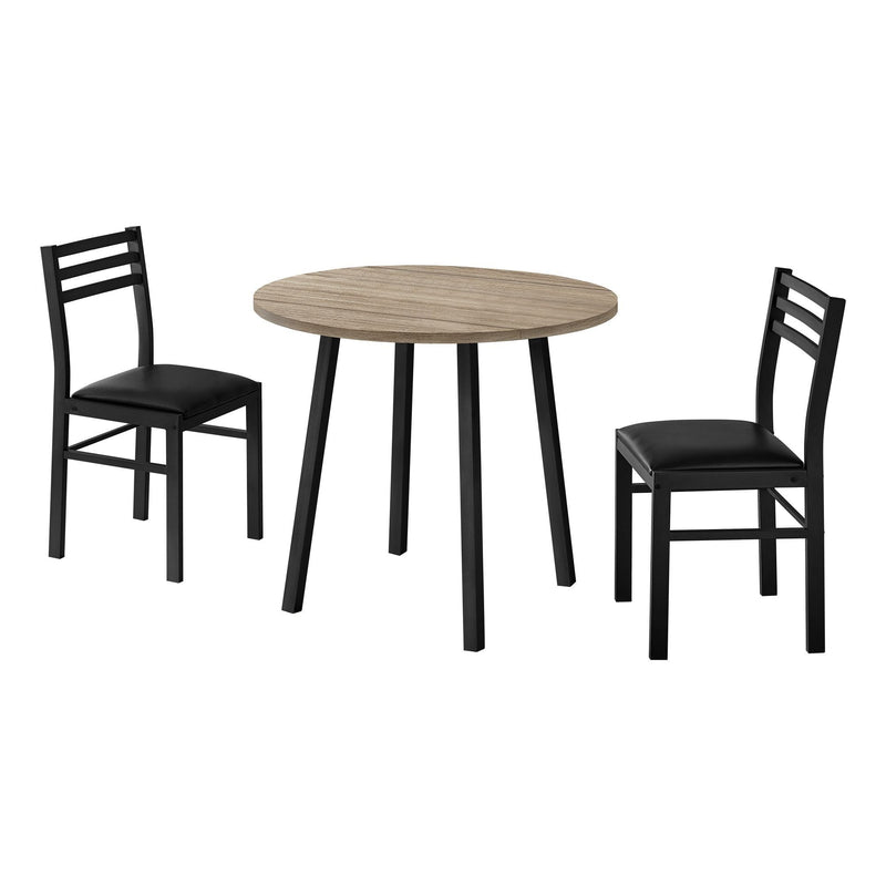 Monarch Specialties Dining Set, Taupe, 3-pc Y2