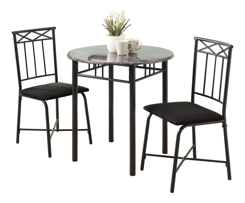 Monarch Transitional Dining Set, Grey, 3-pcs L8