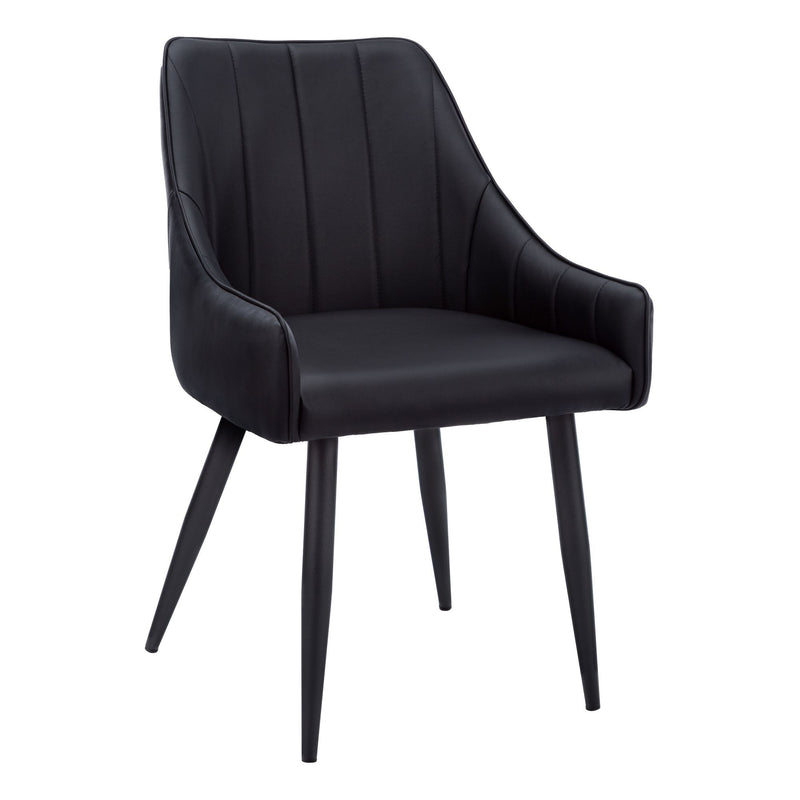 Monarch Tufted Leather Look Dining Chair Set, 2-pc I0
