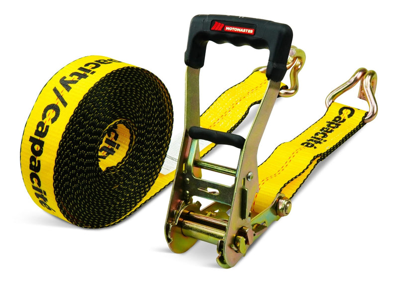 MotoMaster 10,000-lb Commercial Ratchet Tie Down Straps, with Ultra Padded Handles, 2-in x 30-ft P0
