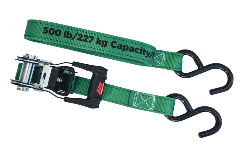 MotoMaster 1,500-lb Ratchet Tie-Down Straps, with Padded Handle, 1-in x 14-ft, (2.5 cm x 4.3 m), 4-pk R8