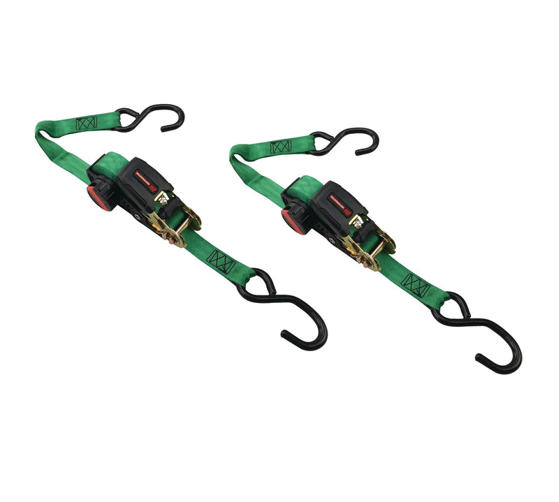 MotoMaster 1,500-lb Rocker Ratchet Tie Down, 1-in x 15-ft, 2-pk N0