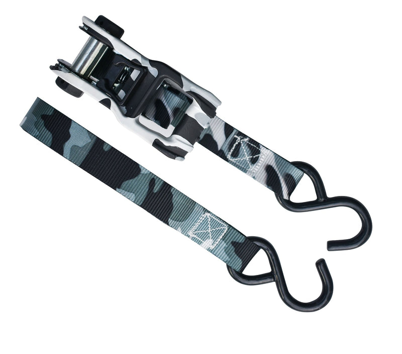 MotoMaster 1,500-lb Snow Camo Ratchet Tie Down, 1-in x 10-ft, 2-pk Y8