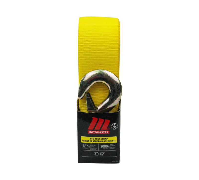 MotoMaster 2,000-lb ATV Tow Strap with Hook, 2-in x 20-ft G3