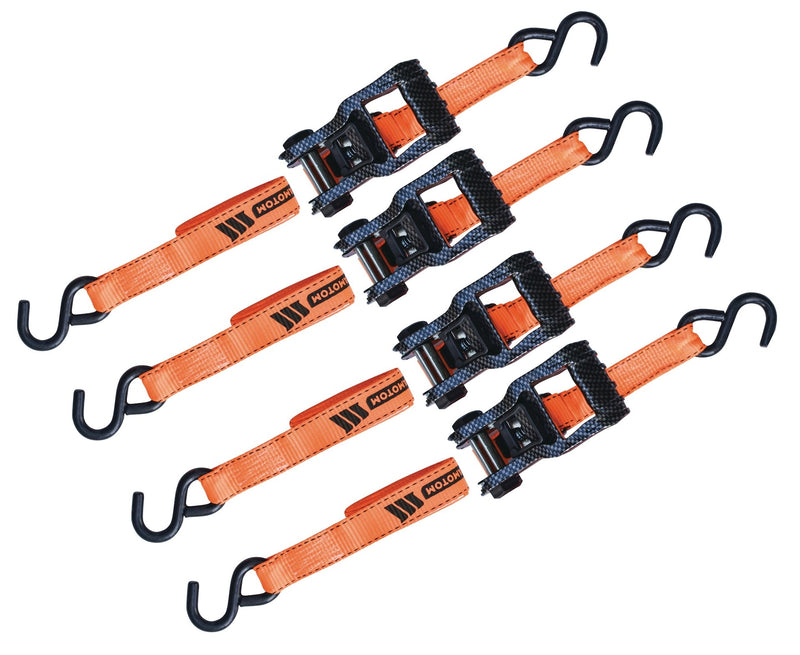 MotoMaster 3,000-lb Heavy Duty Ratchet Tie Down Strap, 1.25-in x 14-ft, 4-pk A2