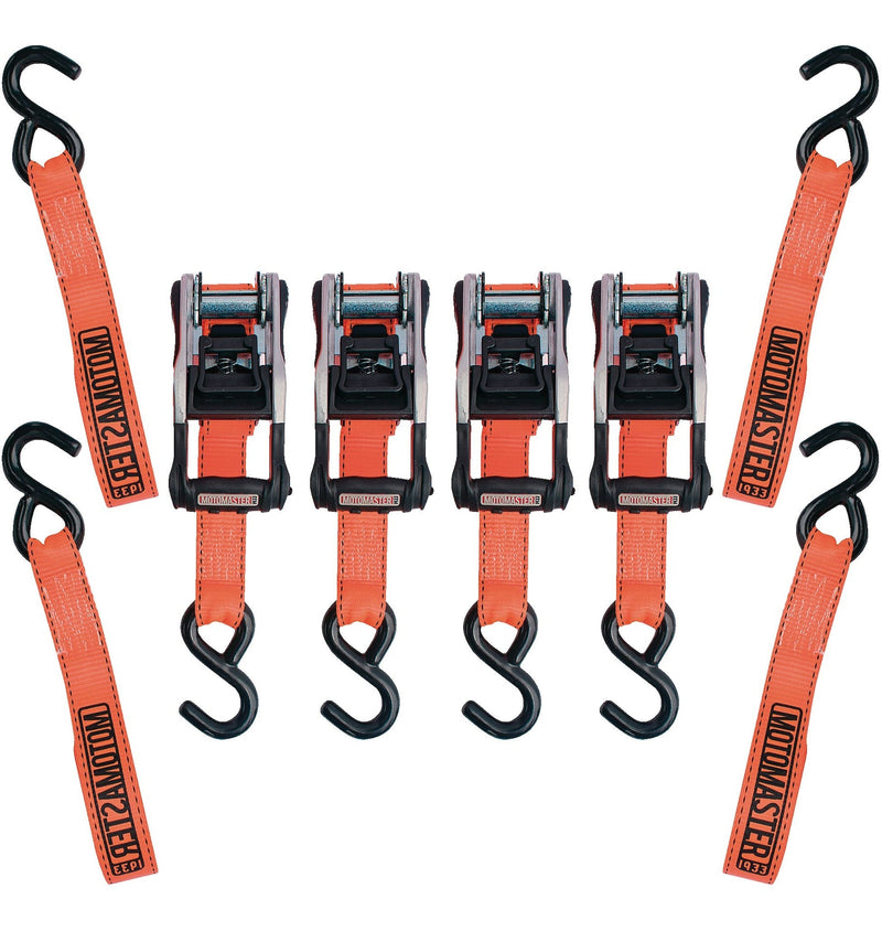 MotoMaster 3,000-lb Heavy Duty Ratchet Tie Down, with Padded D-Handle, 1.25-in x 14-ft, 4-pk C5