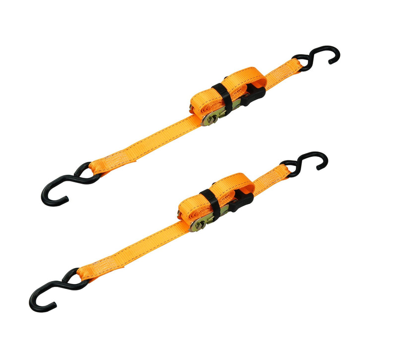 MotoMaster 3,000-lb Heavy-Duty Sliding Ratchet Tie Down Straps, 1.25-in x 8-ft, 2-pk Y5