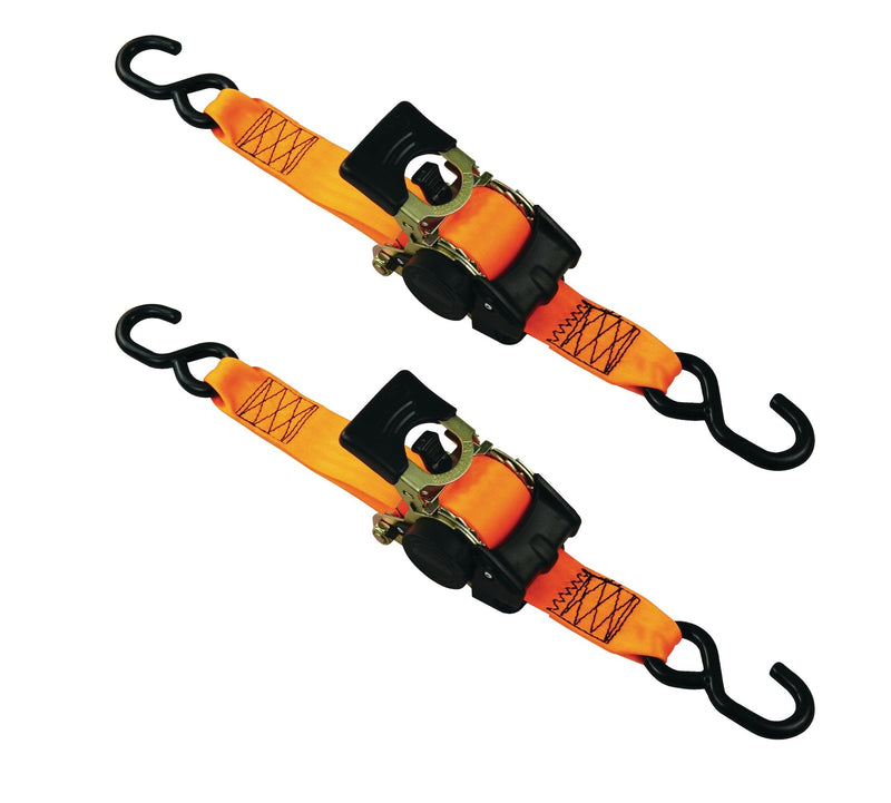 MotoMaster 3,300-lb Retractable Heavy-Duty Ratchet Tie Down Straps, 2-in x 10-ft, 2-pk L7