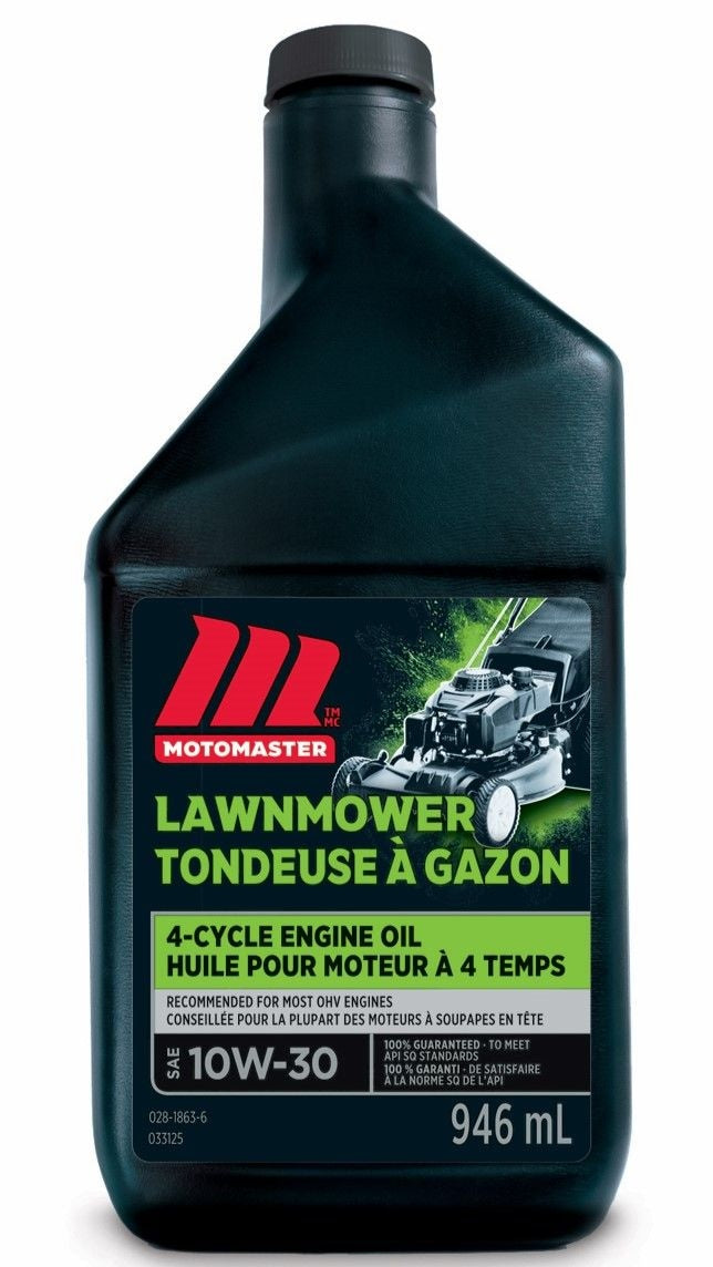 MotoMaster 4-Stroke Lawnmower Engine Oil 10W30, 946-mL A9
