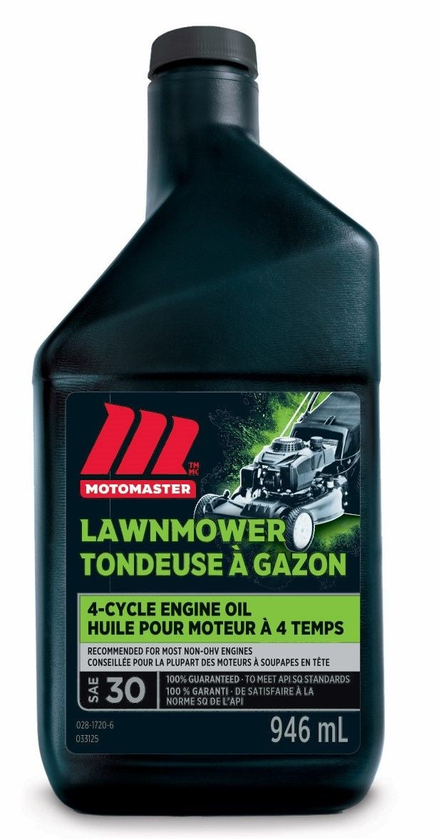 MotoMaster 4-Stroke Lawnmower Engine Oil SAE 30, 946-mL Q3