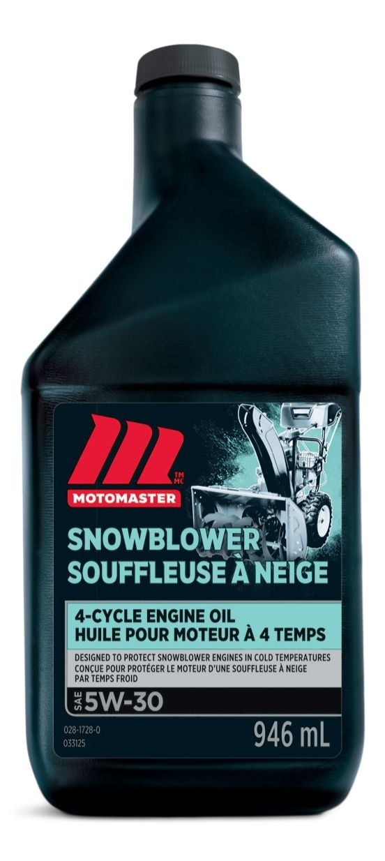 MotoMaster 4-Stroke Snowblower/Snowthrower Oil 5W30, 946-mL G0