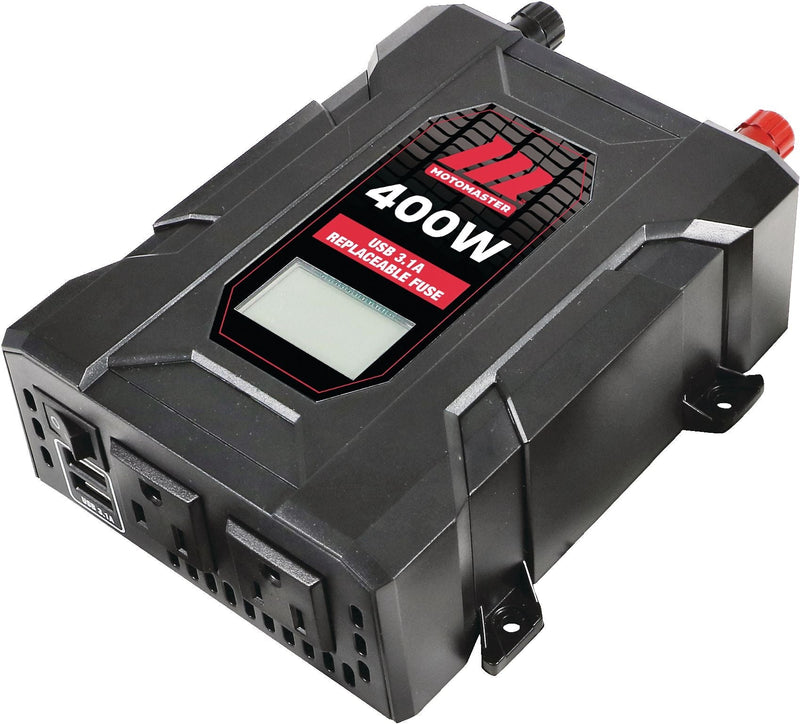 MotoMaster 400W Power Inverter with LCD Screen, Grey O0