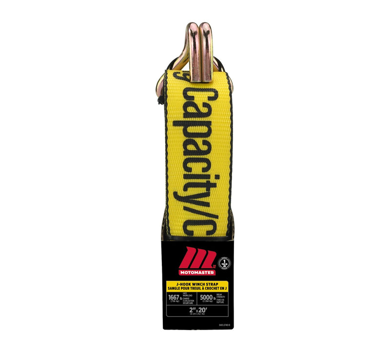 MotoMaster 5,000-lb J-Hook Winch Strap, 2-in x 10-ft Q4
