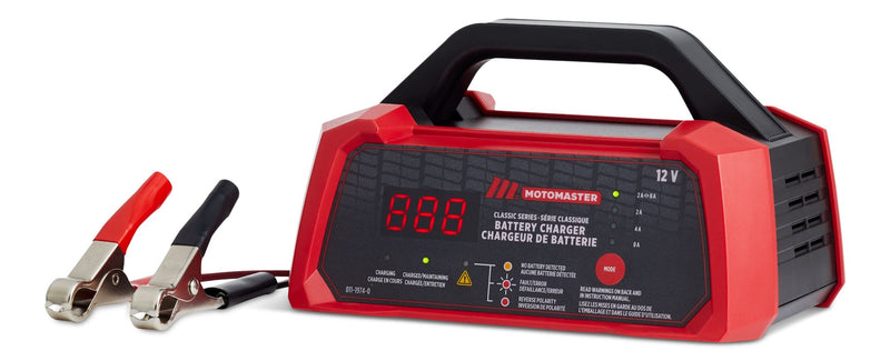 MotoMaster Classic Series Smart Battery Charger/Maintainer, Fully Automatic, 8/4/2-Amp, 12V N8