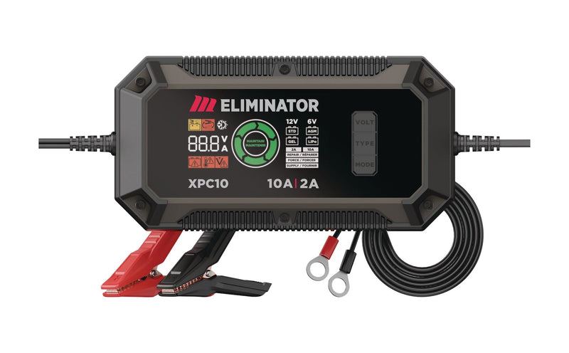 MotoMaster Eliminator Precision Series XPC10 Smart Battery Charger/Maintainer/Desulphator, 10/2-Amp, 6V/12V J0