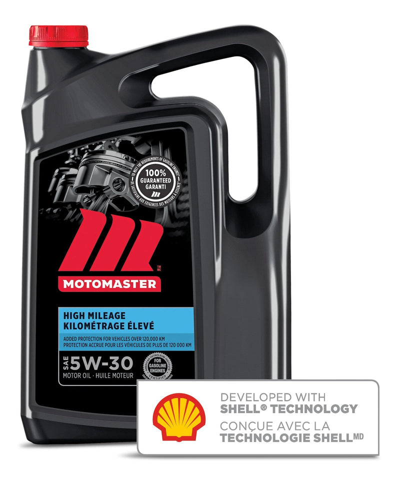 MotoMaster High Mileage 5W30 Conventional Engine/Motor Oil, 5-L C0