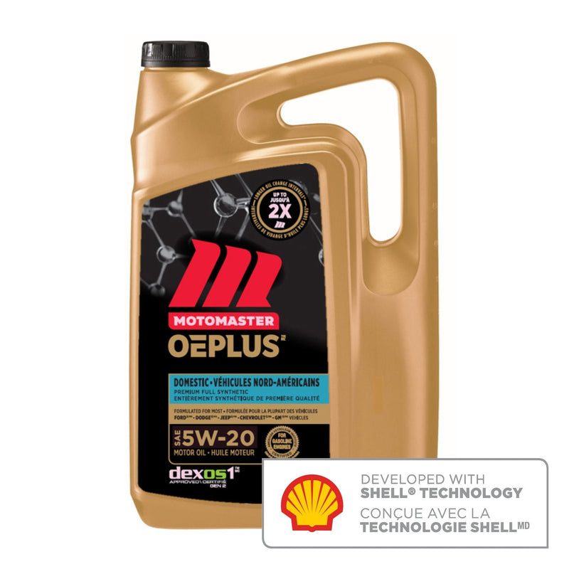 MotoMaster OEPLUS Domestic Premium 5W20 Synthetic Engine/Motor Oil, 5-L J0