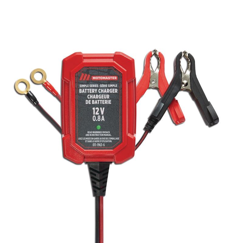 MotoMaster Simple Series Smart Battery Charger/Maintainer, Fully Automatic, 0.8-Amp, 12V S7