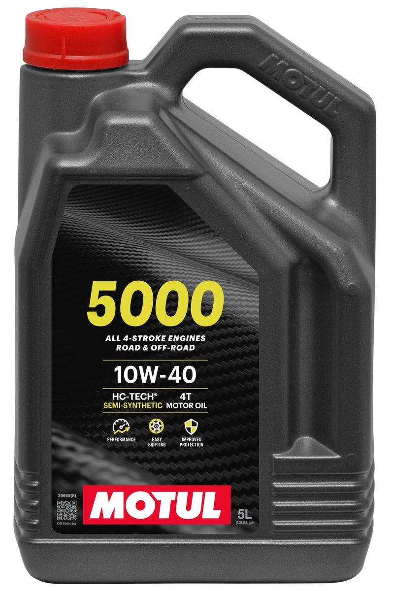 Motul 5000 4-Stroke Semi-Synthetic 10W40 Motor Oil, 5-L C3