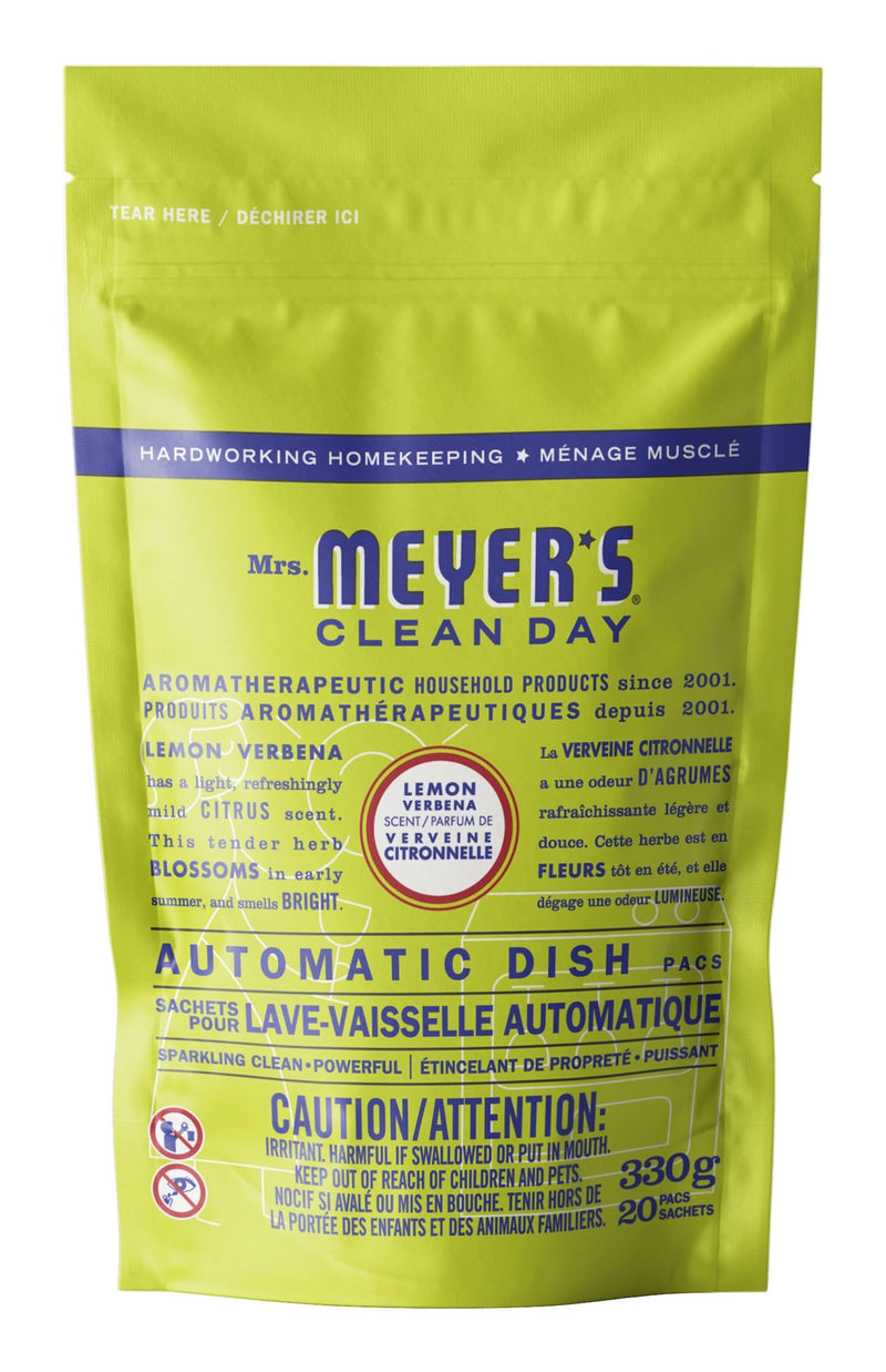 Mrs. Meyers Automatic Dishwasher Detergent Tabs, Lemon Verbena Scent, 20-pk M3